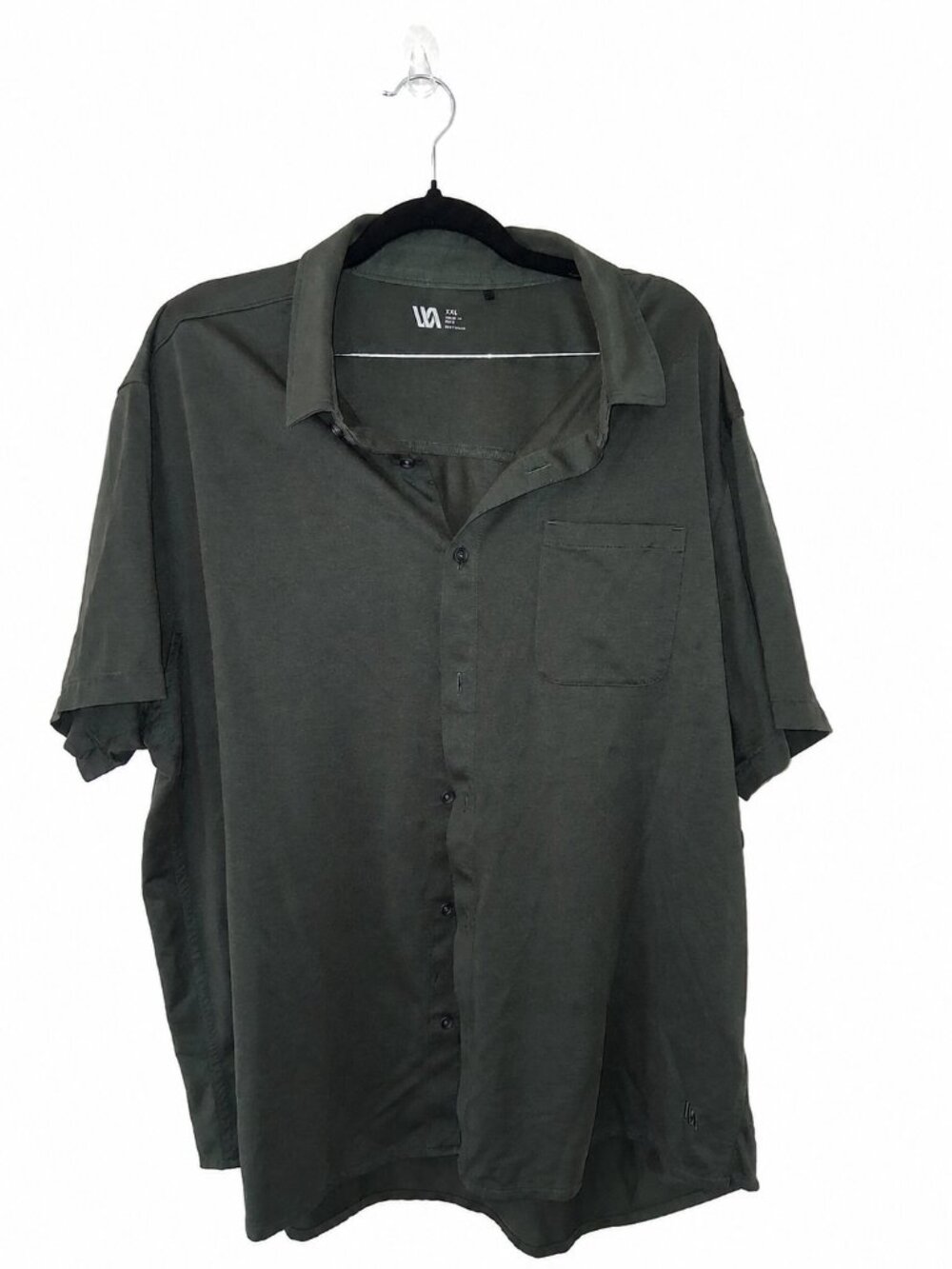 Layer 8 Men’s XXL Black Short-Sleeve Button-Up Shirt